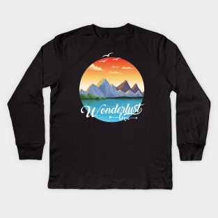 Adventure Wanderlust love Explore the world travel lover summer vacation Kids Long Sleeve T-Shirt